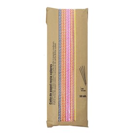 Trinkhalme aus Paper Farben Ø8mm 40cm (3.000 Stück)