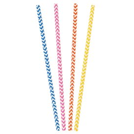 Trinkhalme aus Paper Farben Ø8mm 40cm (50 Stück)