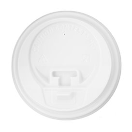 Deckel mit Bohrung für Becher 7Oz Weiß Ø7,2cm (2.000 Stück)