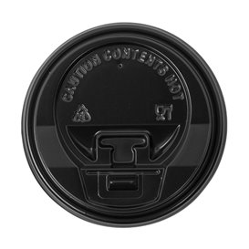 Deckel mit Bohrung für Becher 7Oz Schwarz Ø7,2cm (1000 Stück)