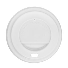 Weißer Deckel mit Loch für Pappbecher 4Oz/120ml Ø6,2cm (100 Stück)