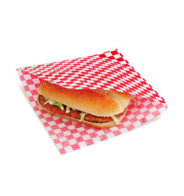 Hamburgertüten fettdicht offen Rot 16x16,5cm Hamburgertüten fettdicht offen Rot 16x16,5cm