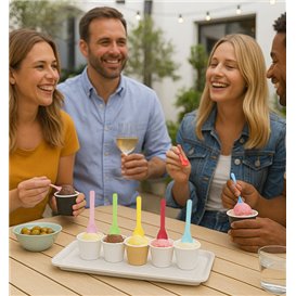 Eiscreme-Schaufel Farben CPLA 10cm (5.000 Stück)