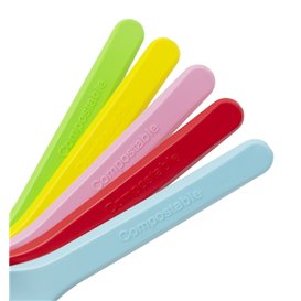 Eiscreme-Schaufel Farben CPLA 10cm (100 Stück)