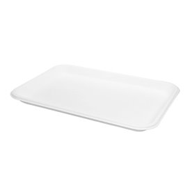 Weißes Zuckerrohr-Tablett 20,5x14,5cm (500 Stück)