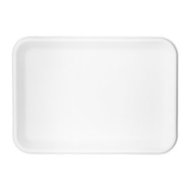 Weißes Zuckerrohr-Tablett 20,5x14,5cm (50 Stück)