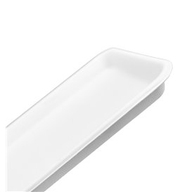 Weißes Zuckerrohr-Tablett 22,5x16cm (50 Stück)