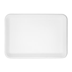 Weißes Zuckerrohr-Tablett 24,5x17,5cm (500 Stück)