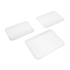 Weißes Zuckerrohr-Tablett 22,5x16cm (50 Stück)