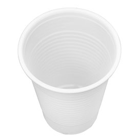 Wiederverwendbare Plastikbecher PP Weiß 200ml (100 Stück)