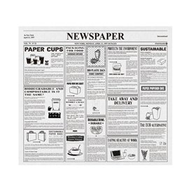 Wachspapier fettdicht "Periodico" für Burger 28x31cm (1.000 Stück)