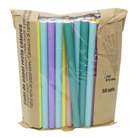 Trinkhalme aus Paper Farben Ø1,2cm 20cm (3.000 Stück)