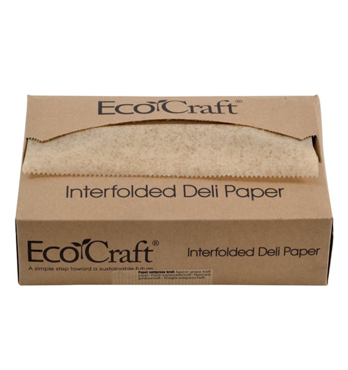 Fettdichtes Papier Kraft in Spender 20,6x27cm (500 Stück) Fettdichtes Papier Kraft in Spender 20,6x27cm (500 Stück)