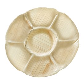 Palmblatt Teller Rund 7F Ø29,5cm (10 Stück)