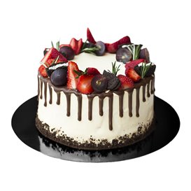 Karton Scheibe Schwarz und weiß 17cm (100 Stück)