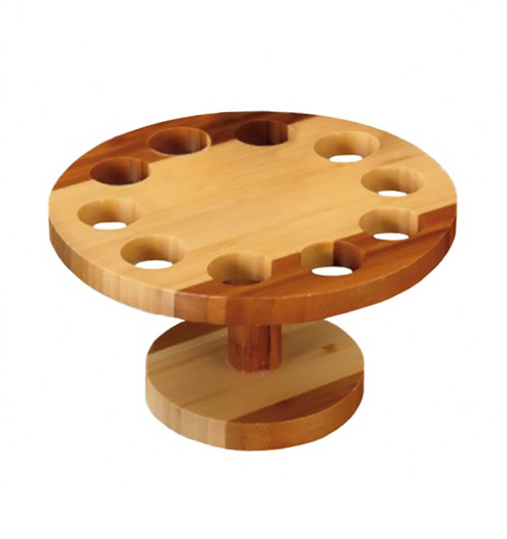 Halterung aus Bambus für 10 Spitztüten (1 Stück) Halterung aus Bambus für 10 Spitztüten (1 Stück)