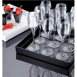 Serviertablett Plastik Tray Schwarz 30x30cm (9 Stück)