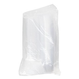 Transparente Dressingbecher mit Klappdeckel Rund APET 125ml (405 Stück)
