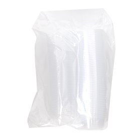 Transparente Dressingbecher mit Klappdeckel Rund APET 80ml (450 Stück)