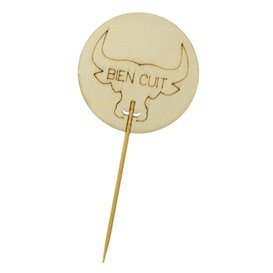 Bambus-Kochstab A Spitze 9cm “Bien Cuit” (60 Stück)