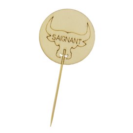 Bambus-Kochstab A Spitze 9cm “Saignant” (60 Stück)