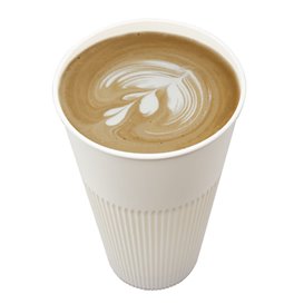 Langlebiger Wiederverwendbarer Becher PP Creme 470ml Ø9,6cm (5 Stück)