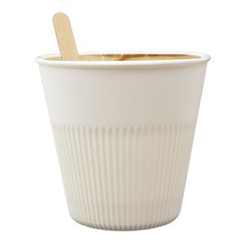 Langlebiger Wiederverwendbarer Becher PP Creme 230ml Ø9,6cm (100 Stück)