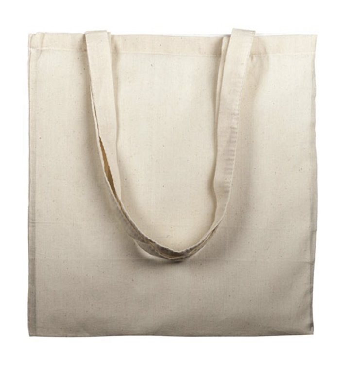 Baumwolltasche mit Langen Griffen Beige 38x42cm (1 Stück) Baumwolltasche mit Langen Griffen Beige 38x42cm (1 Stück)