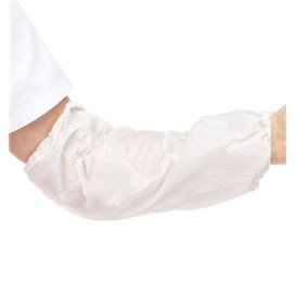 Schutzärmel Polyetylen 18x44cm 20my weiß (100 Stück)
