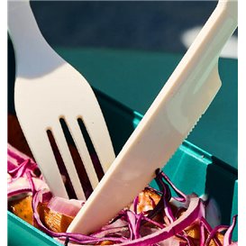 Wiederverwendbare Durable Gabel aus PP Creme 17,9cm (50 Stück)