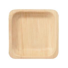 Quadratischer Holzteller 9x9cm (25 Stück)