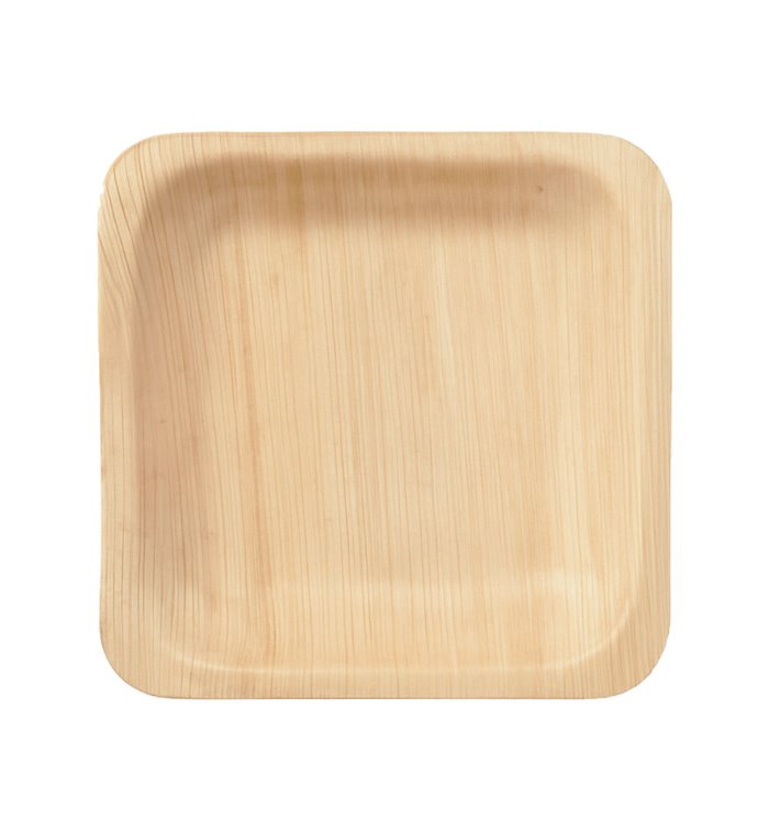 Quadratischer Holzteller 9x9cm (25 Stück) Quadratischer Holzteller 9x9cm (25 Stück)