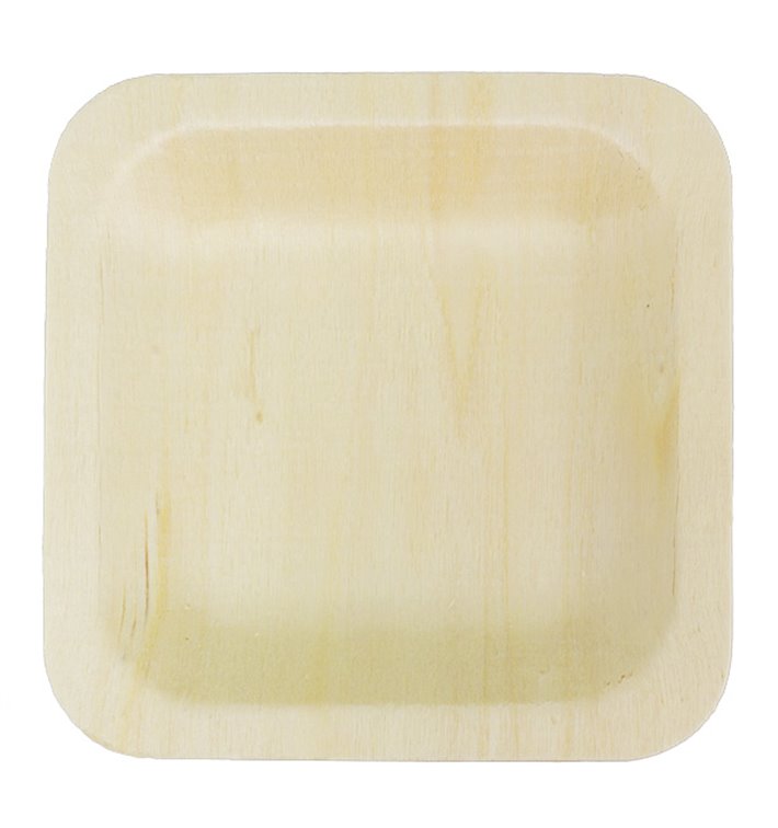Quadratischer Holzteller 9x9cm (25 Stück) Quadratischer Holzteller 9x9cm (25 Stück)