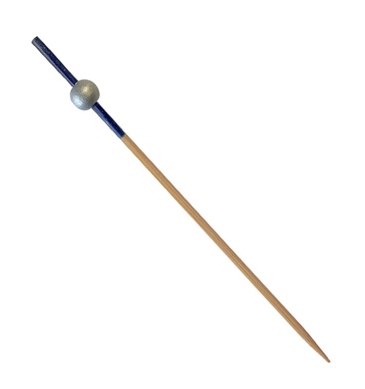 Bambusspieß Blau/Silber 10cm (1.200 Stück) Bambusspieß Blau/Silber 10cm (1.200 Stück)