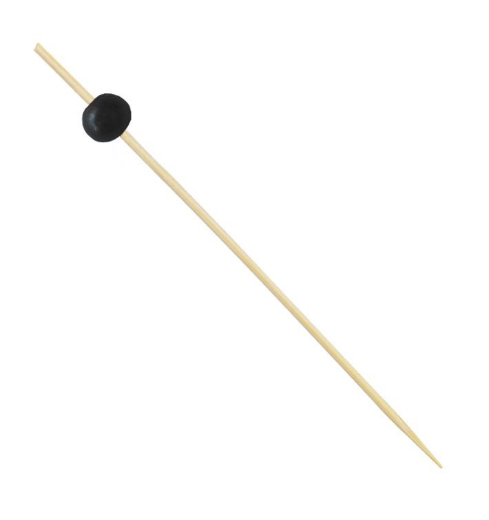 Bambusspieße "Big Ball" Schwarz 12,5cm (100 Stück) Bambusspieße "Big Ball" Schwarz 12,5cm (100 Stück)