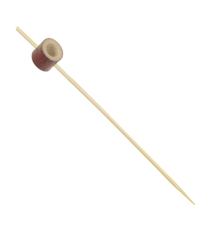 Bambusspieß mit Rotem Ring 12cm (1000 Stück) Bambusspieß mit Rotem Ring 12cm (1000 Stück)