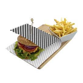 Fettdichtes Einwickelpapier “Vichy” Schwarz 31x42cm (1.000 Stück)