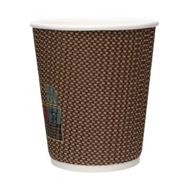 Biologischer Kaffeebecher aus Wellpappe 9Oz/270ml Ø8cm (25 Stück)