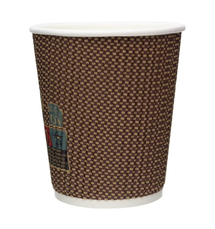 Biologischer Kaffeebecher aus Wellpappe 9Oz/270ml Ø8cm (25 Stück) Biologischer Kaffeebecher aus Wellpappe 9Oz/270ml Ø8cm (25 Stück)