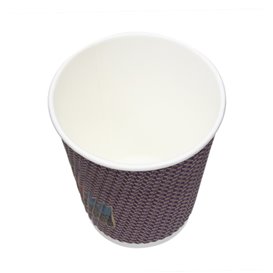 Biologischer Kaffeebecher aus Wellpappe 9Oz/270ml Ø8cm (1050 Stück)