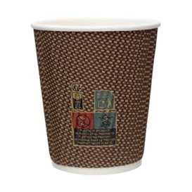 Biologischer Kaffeebecher aus Wellpappe 9Oz/270ml Ø8cm (25 Stück)
