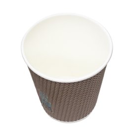 Biologischer Kaffeebecher aus Wellpappe 9Oz/270ml Ø8cm (25 Stück)