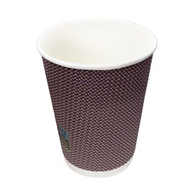 Biologischer Kaffeebecher aus Wellpappe 9Oz/270ml Ø8cm (1050 Stück)