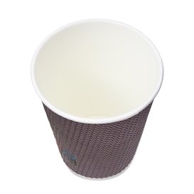 Biologischer Kaffeebecher aus Wellpappe 9Oz/270ml Ø8cm (1050 Stück)