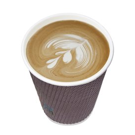 Biologischer Kaffeebecher aus Wellpappe 9Oz/270ml Ø8cm (1050 Stück)