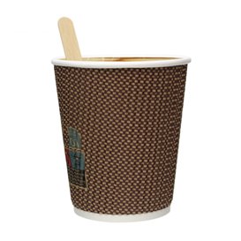 Biologischer Kaffeebecher aus Wellpappe 9Oz/270ml Ø8cm (25 Stück)