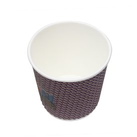 Biologischer Kaffeebecher aus Wellpappe 9Oz/270ml Ø8cm (25 Stück)