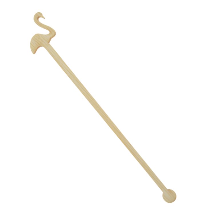 Bambus Getränkrührer Flamingo Rosa 14cm (50 Stück) Bambus Getränkrührer Flamingo Rosa 14cm (50 Stück)