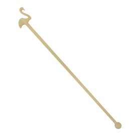 Bambus Getränkrührer Flamingo Rosa 18cm (50 Stück)
