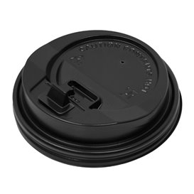 Deckel Schwarz für Becher 8, 9, 12 Oz Ø8,0cm (50 Stück)